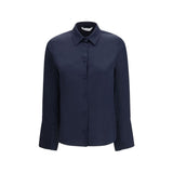 Max Mara Pure Mxpvoliera Blue Silk Shirt for Women