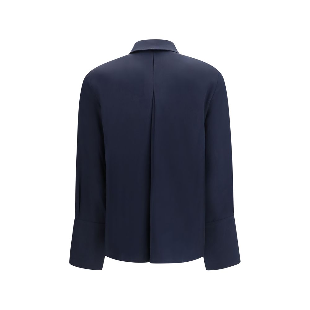 Max Mara Pure Mxpvoliera Blue Silk Shirt for Women