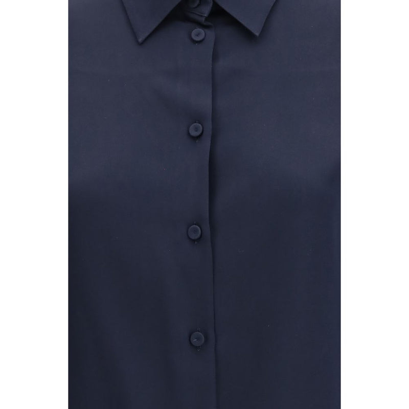 Max Mara Pure Mxpvoliera Blue Silk Shirt for Women