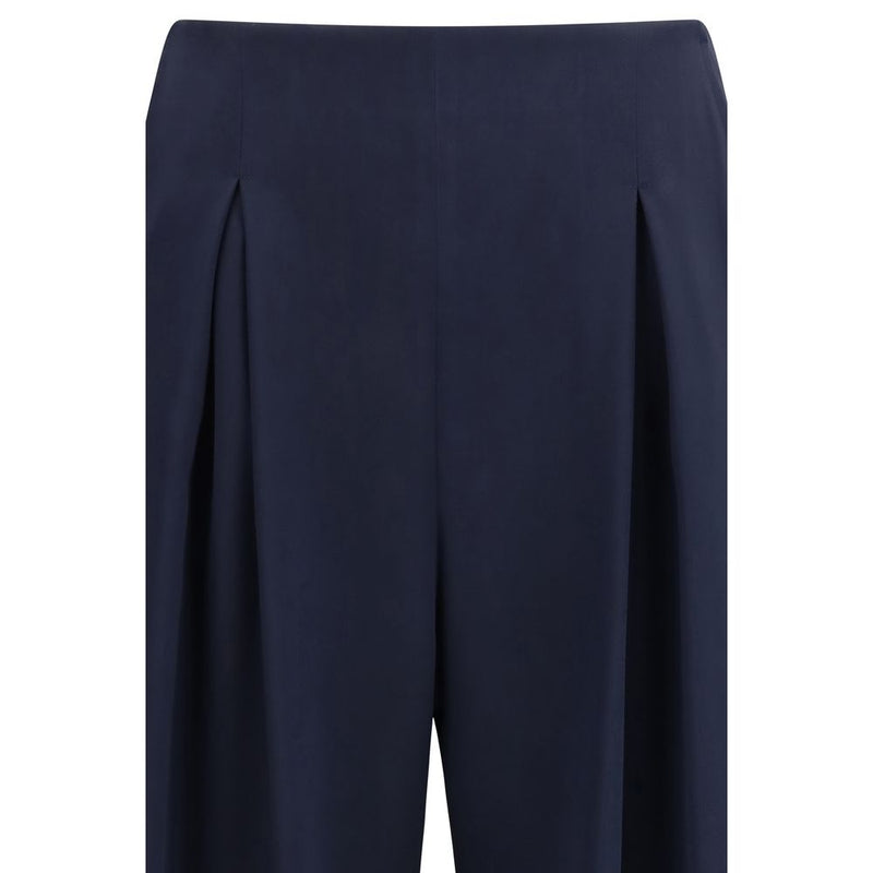 Max Mara Pure Blue Silk Casual Pants for Women