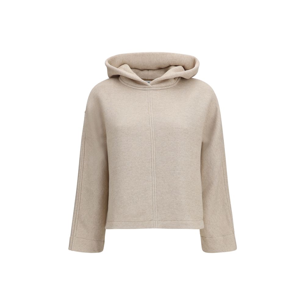 Max Mara Pure Beige Cotton Sweatshirt - Stylish & Comfortable
