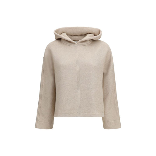 Max Mara Pure Beige Cotton Sweatshirt - Stylish & Comfortable