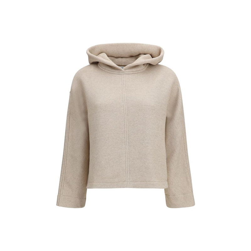 Max Mara Pure Beige Cotton Sweatshirt - Stylish & Comfortable