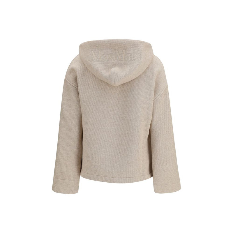 Max Mara Pure Beige Cotton Sweatshirt - Stylish & Comfortable