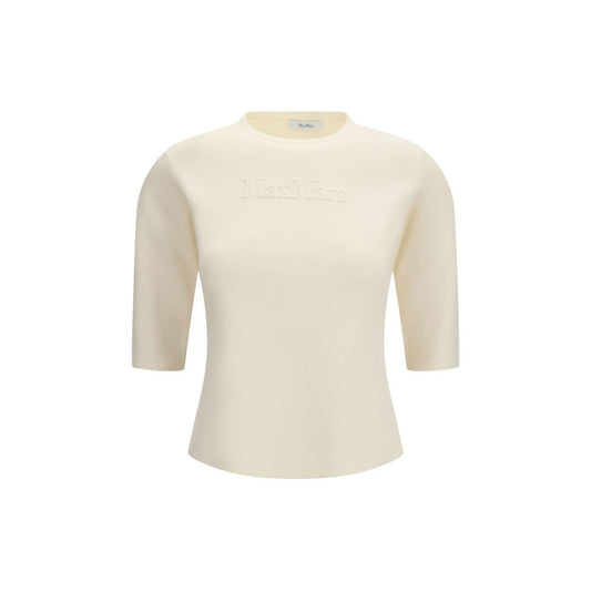 Max Mara Pure Beige Viscose T-Shirt - Mxpauster Model