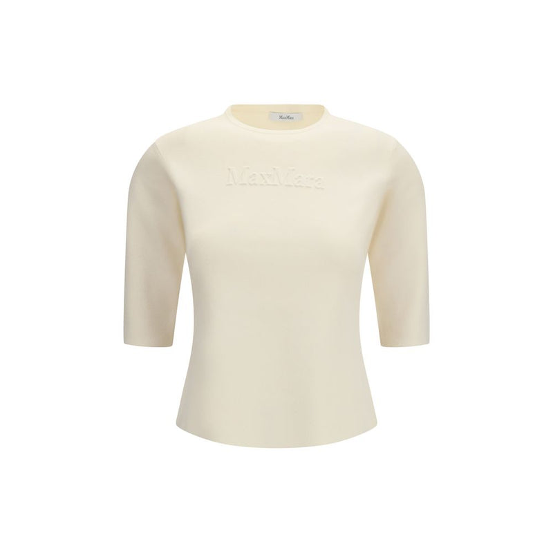 Max Mara Pure Mxpauster Beige Viscose T-Shirt