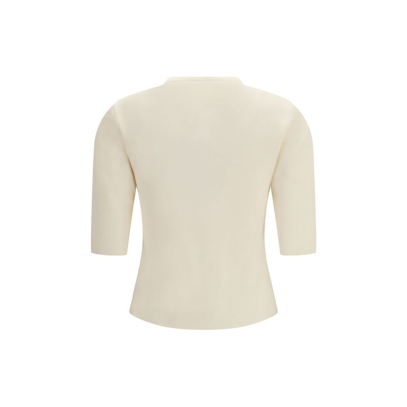 Max Mara Pure Mxpauster Beige Viscose T-Shirt
