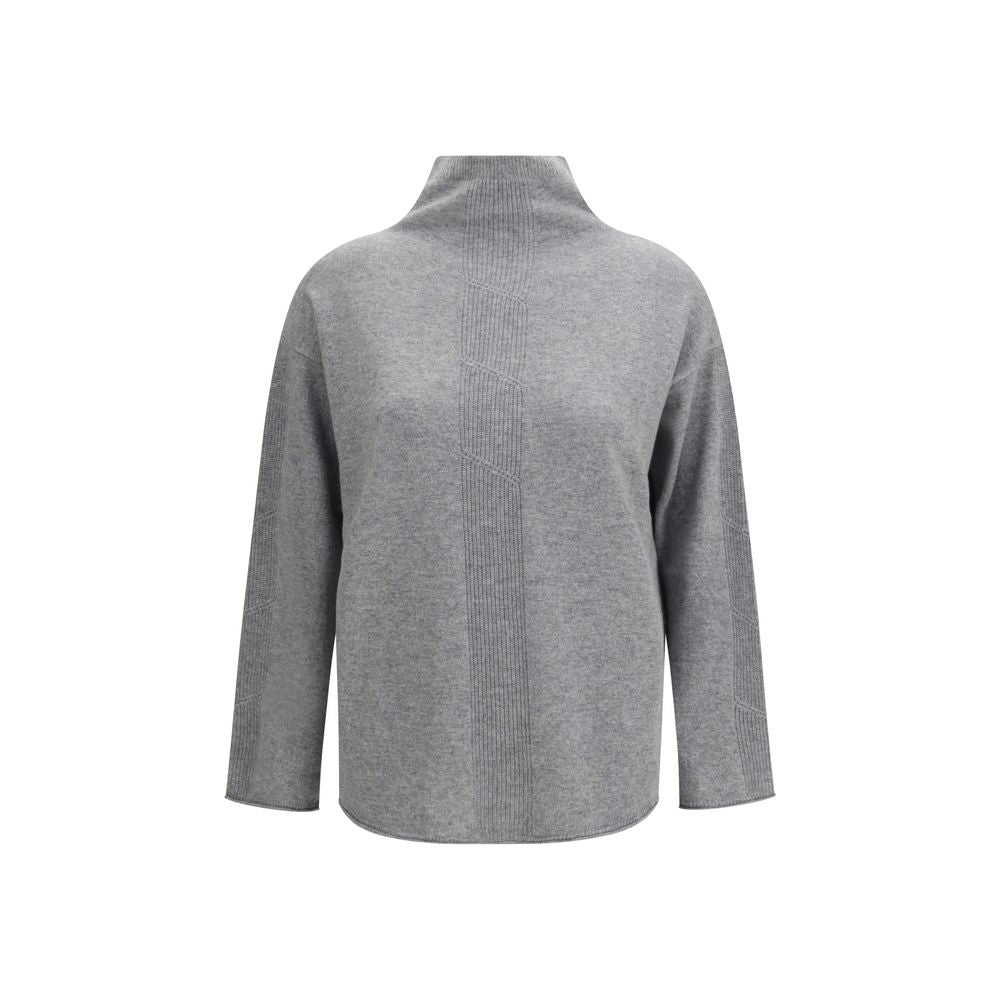 Max Mara Pure Gray Cashmere Sweater - Luxurious Comfort