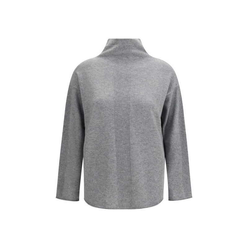 Max Mara Pure Gray Cashmere Sweater - Luxurious Comfort