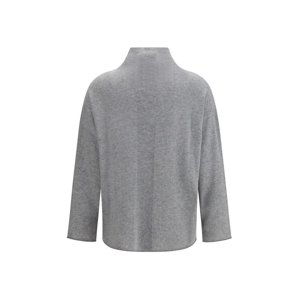 Max Mara Pure Gray Cashmere Sweater - Luxurious Comfort