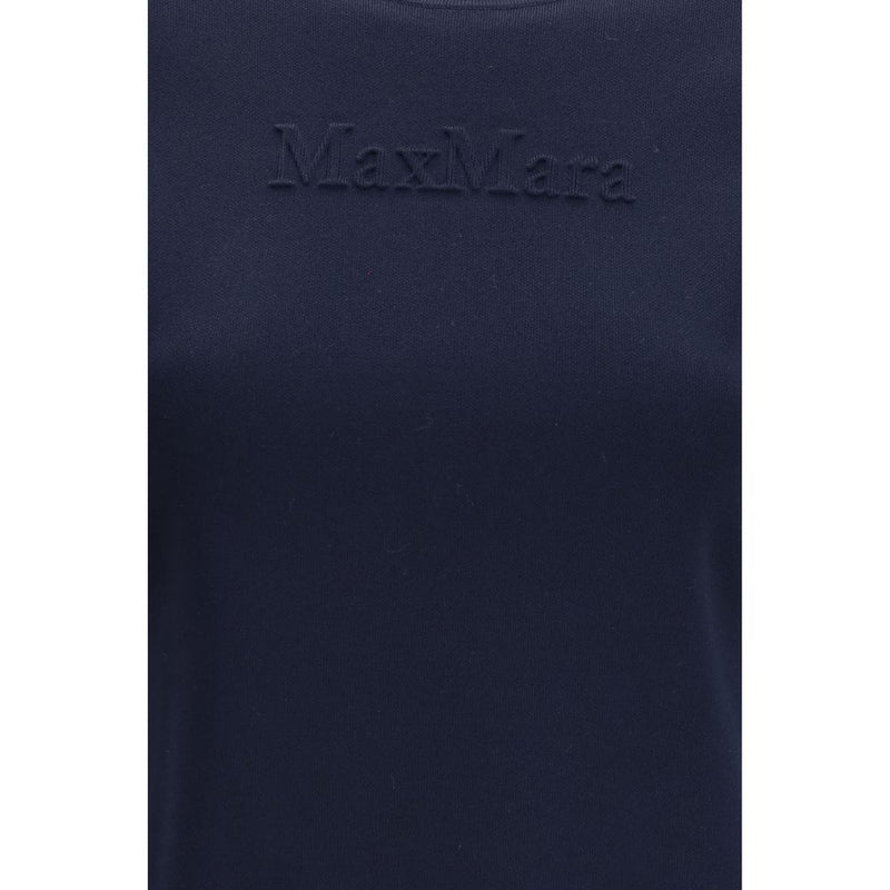 Max Mara Pure Blue Viscose T-Shirt - Mxpauster Model
