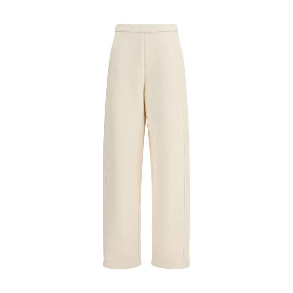 Max Mara Pure Dente Beige Cotton Casual Pants