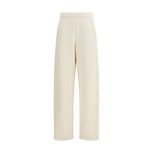 Max Mara Pure Dente Beige Cotton Casual Pants for Women