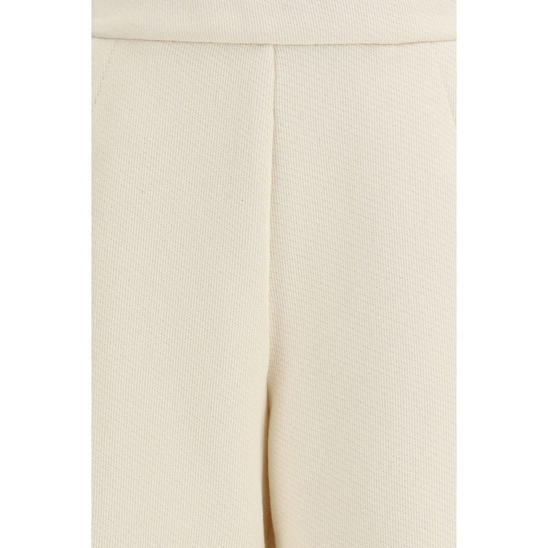 Max Mara Pure Dente Beige Cotton Casual Pants for Women