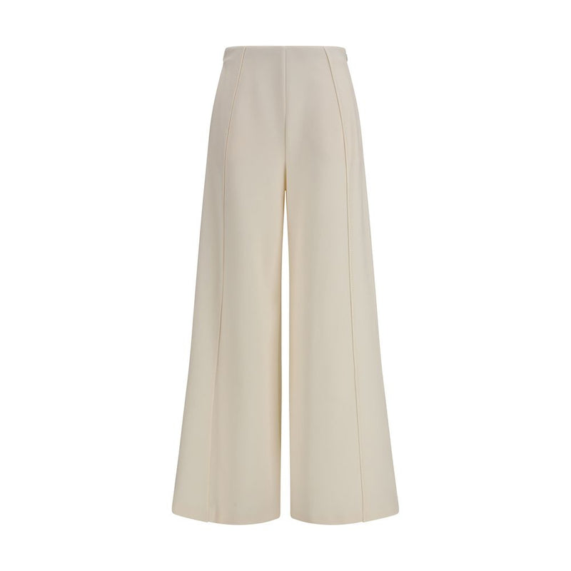 Max Mara Pure Beige Polyamide Flared Pants for Women