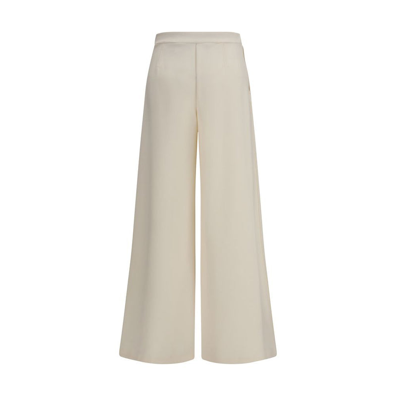 Max Mara Pure Beige Polyamide Flared Pants for Women