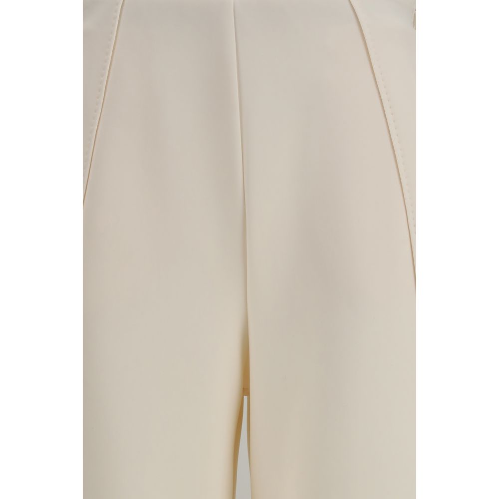 Max Mara Pure Beige Polyamide Flared Pants for Women
