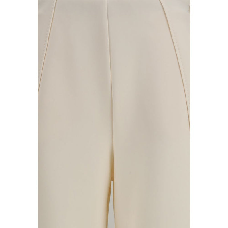 Max Mara Pure Beige Polyamide Flared Pants for Women