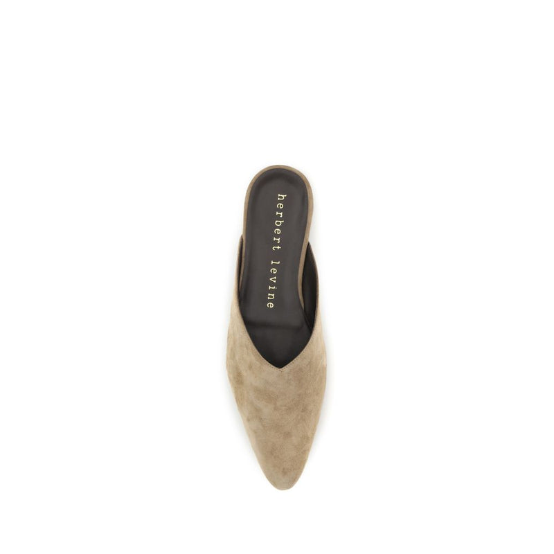 Herbert Levine Beige Calf Leather Bos Taurus Mules