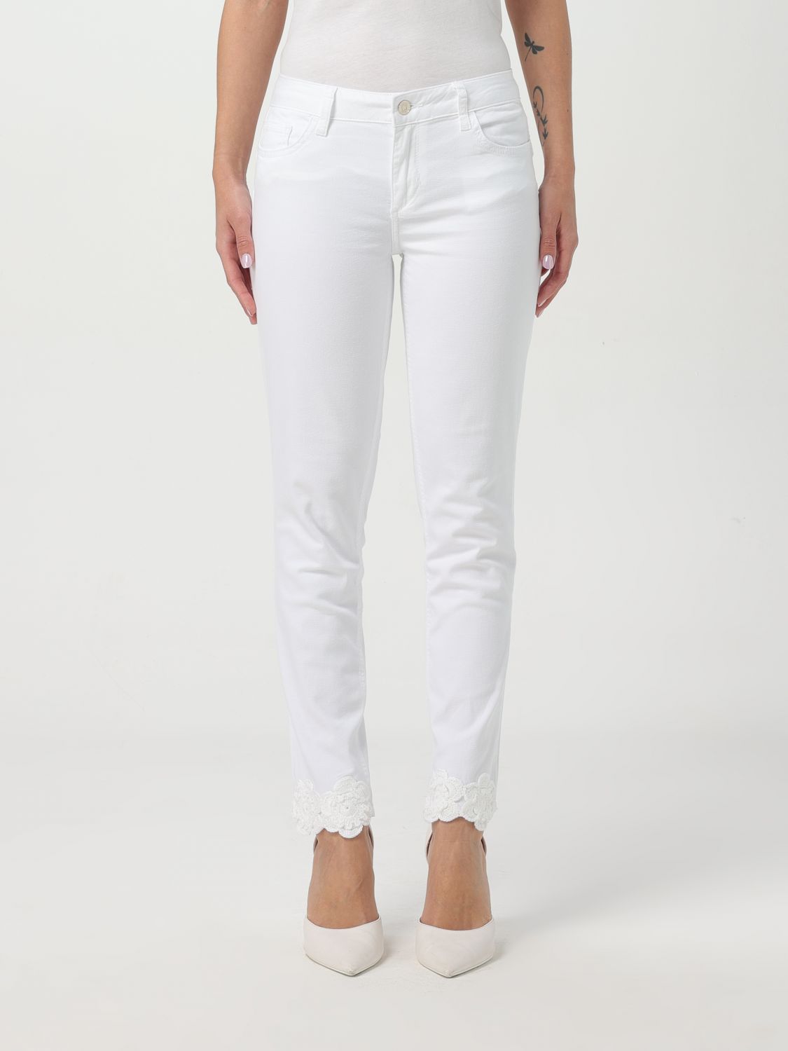 Liu Jo White Cotton Skinny Jeans for Women