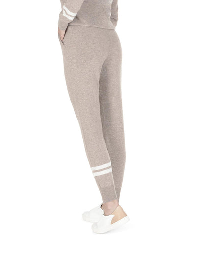 Crown of Edinburgh Cashmere Beige Cashmere Casual Pants