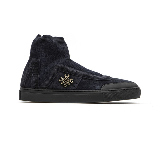 Mr&Mrs Italy Blue Leather Women's Ankle Boot