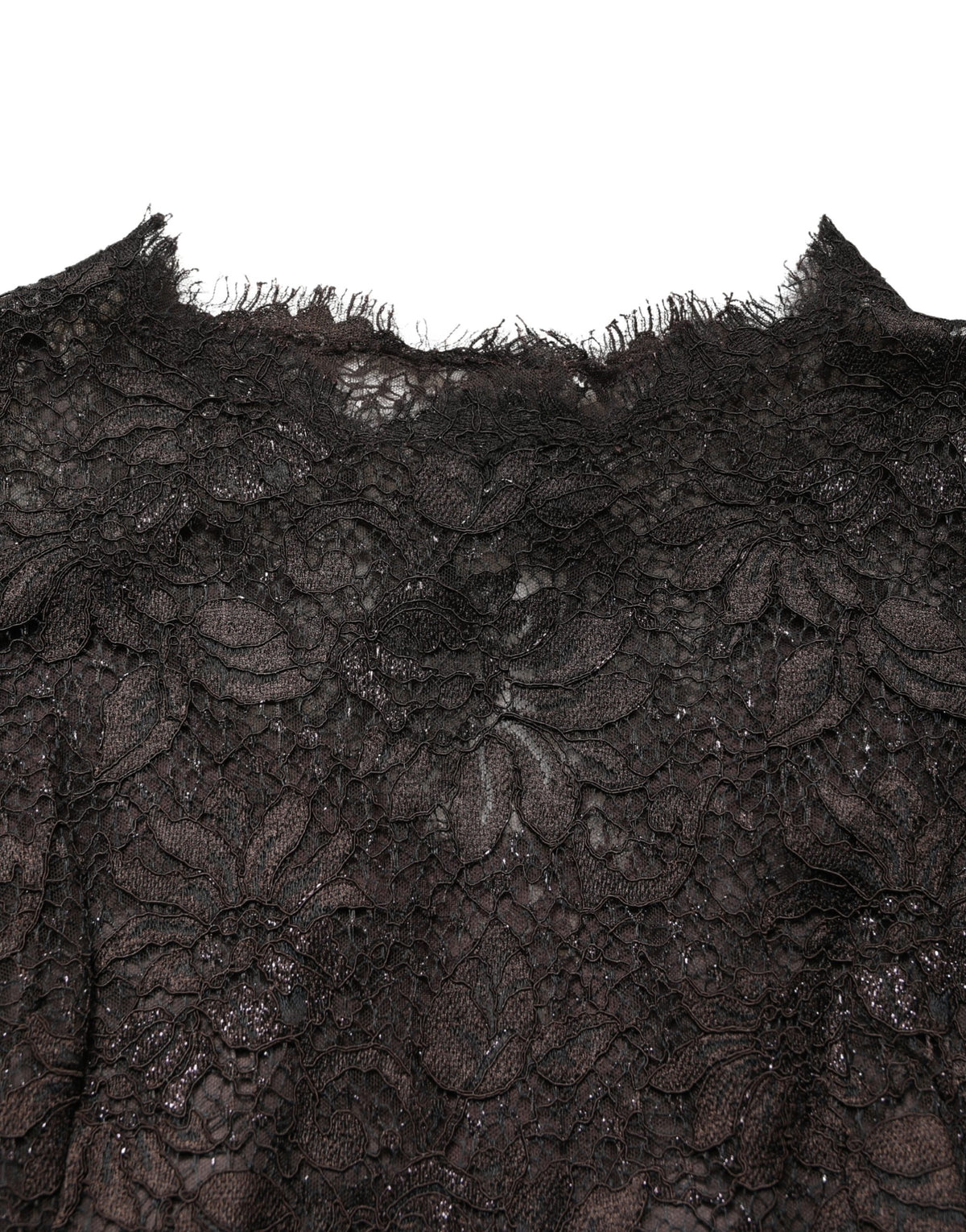 Dolce & Gabbana Black Floral Lace Sheath Maxi Dress