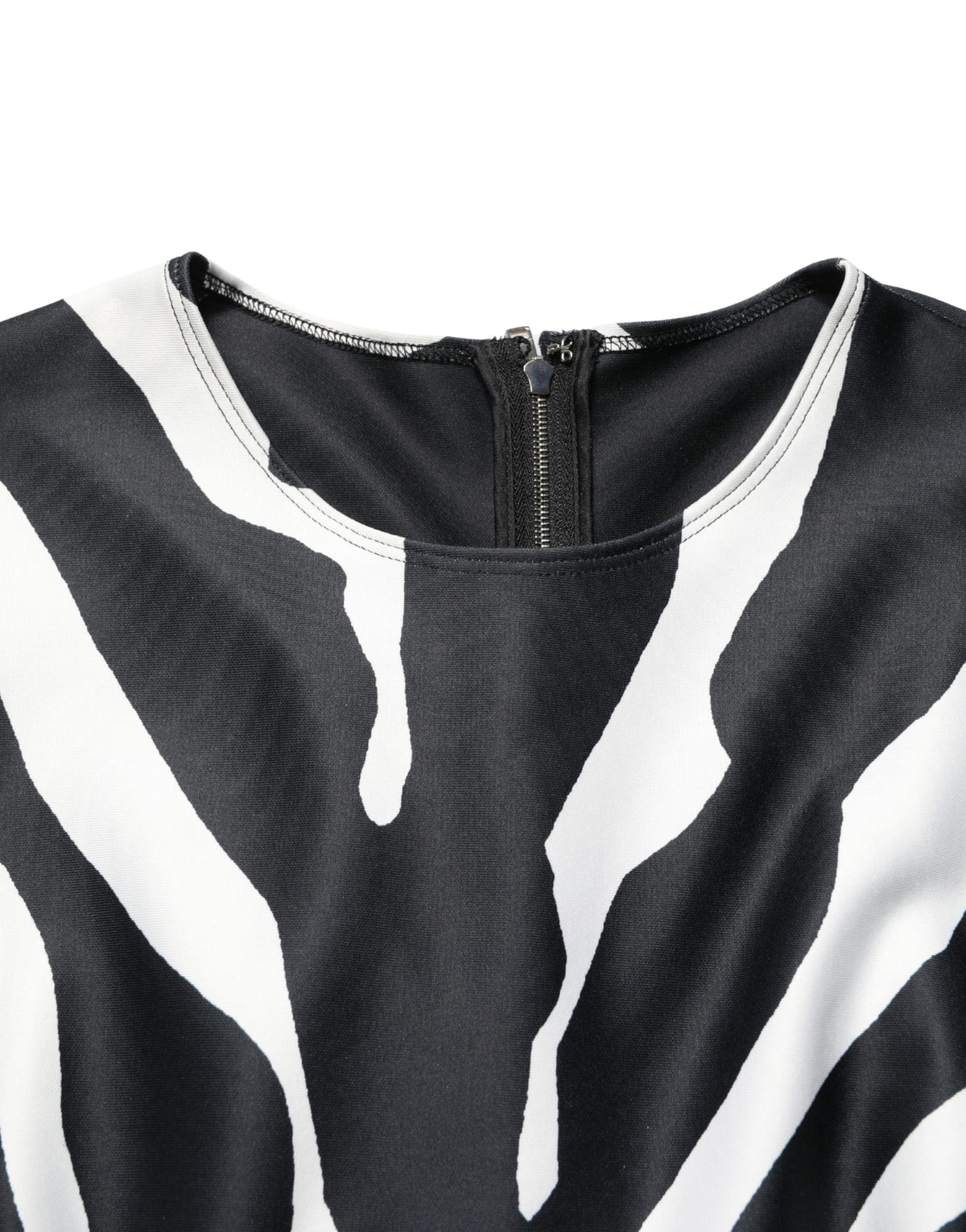 Dolce & Gabbana Black White Zebra Pattern Jumpsuit