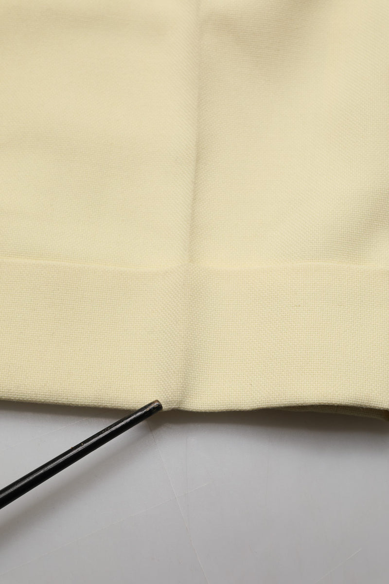Ganni Yellow High Waisted Straight Pleated Trouser Pants