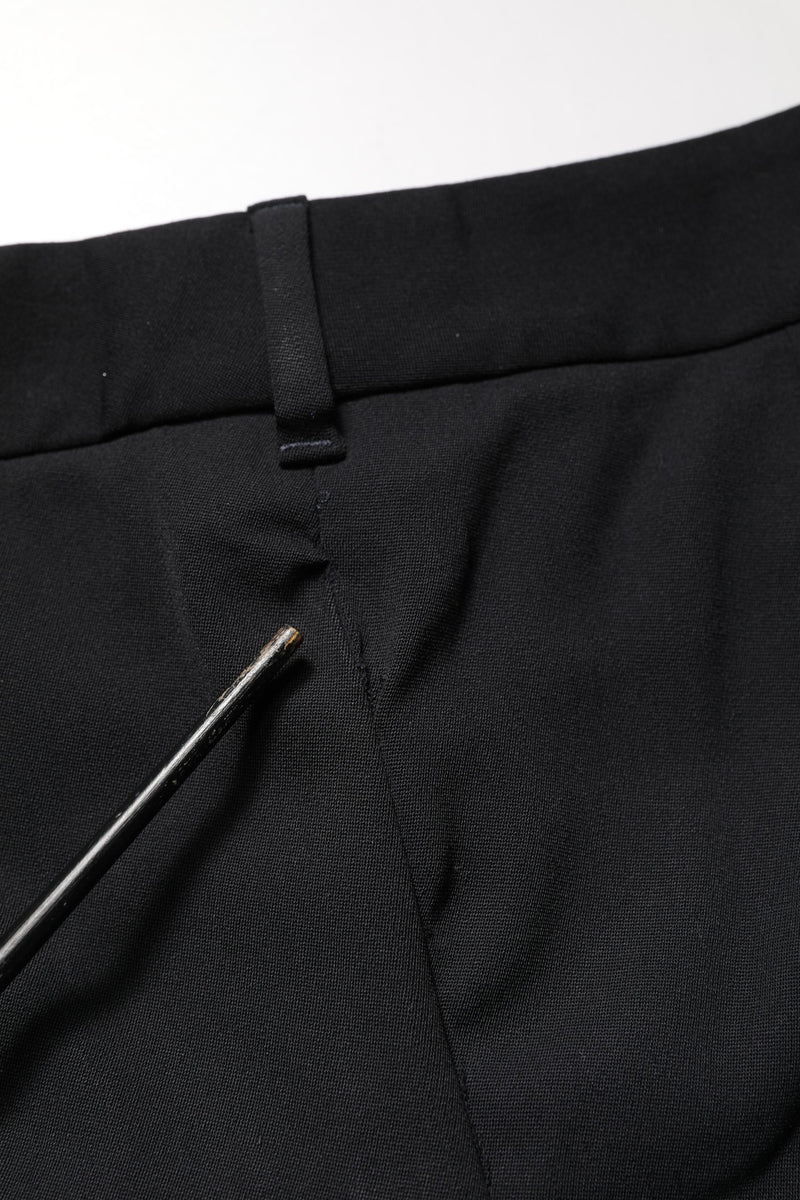 Dolce & Gabbana Black Wool High Waist Cropped Tapered Pants