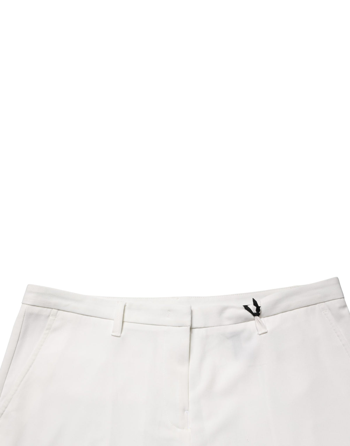 Twinset White Mid Waisted Wide Leg Chino Trouser Pants for Women