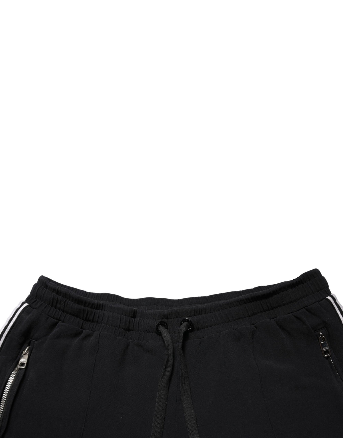 Dolce & Gabbana Black Viscose Mid Waist Cropped Women Pants
