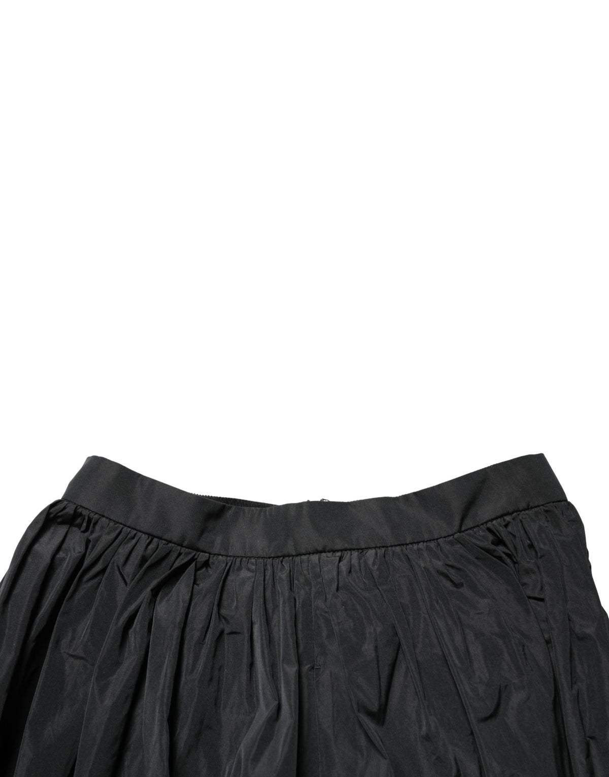 MSGM Black High Waist Pleated A-line Long Maxi Skirt for Women