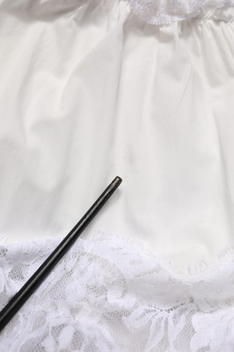 Dolce & Gabbana White Cotton Sleeveless Lace Maxi Dress