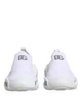 Dolce & Gabbana White Slip On Wave Low Top Sneakers