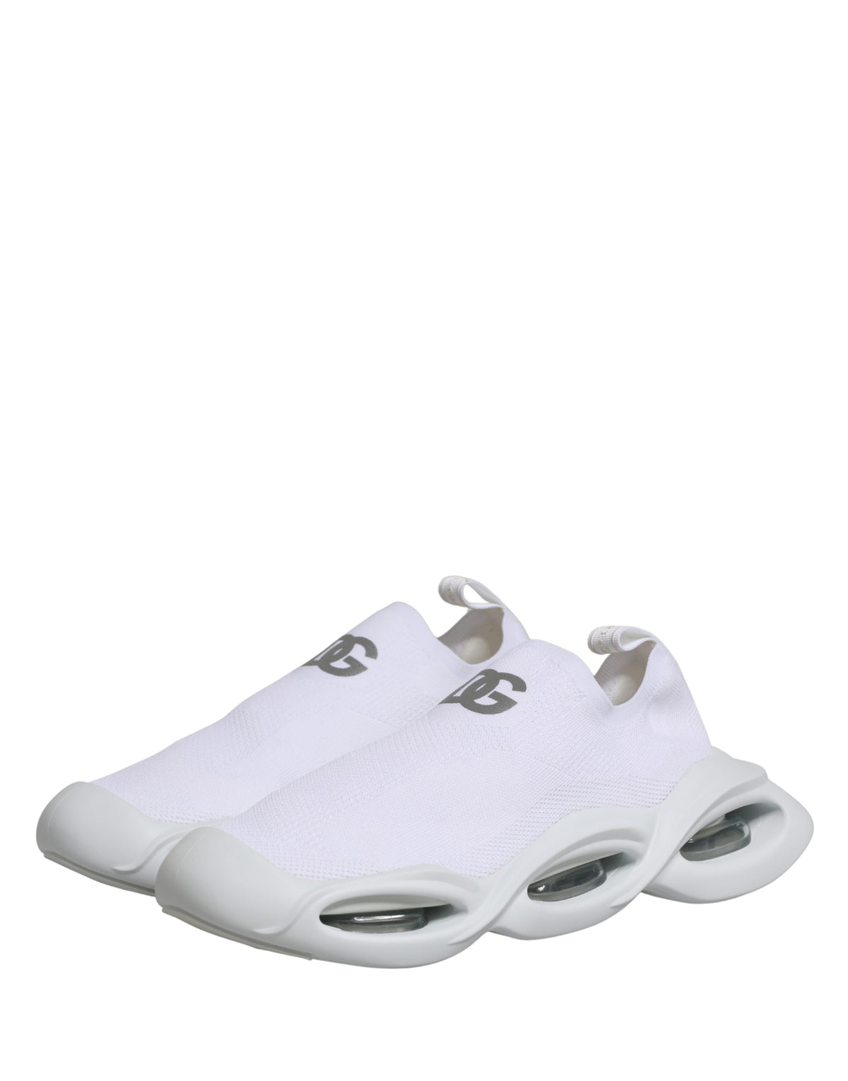 Dolce & Gabbana White Slip On Wave Low Top Sneakers