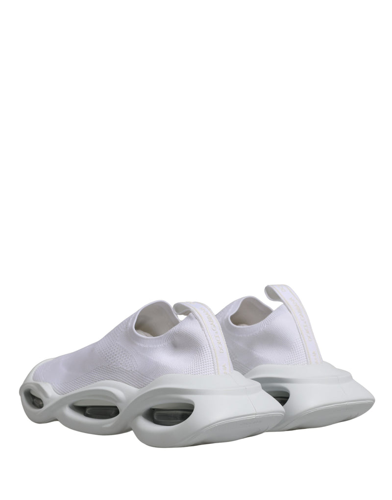 Dolce & Gabbana White Slip On Wave Low Top Sneakers