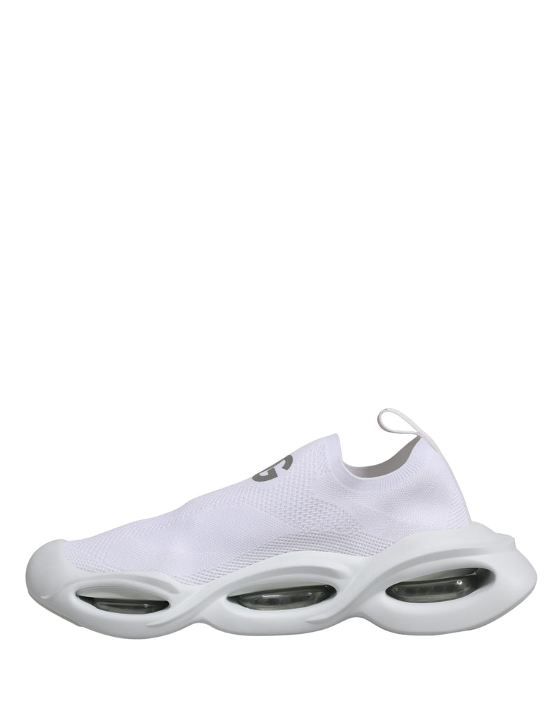 Dolce & Gabbana White Slip On Wave Low Top Sneakers