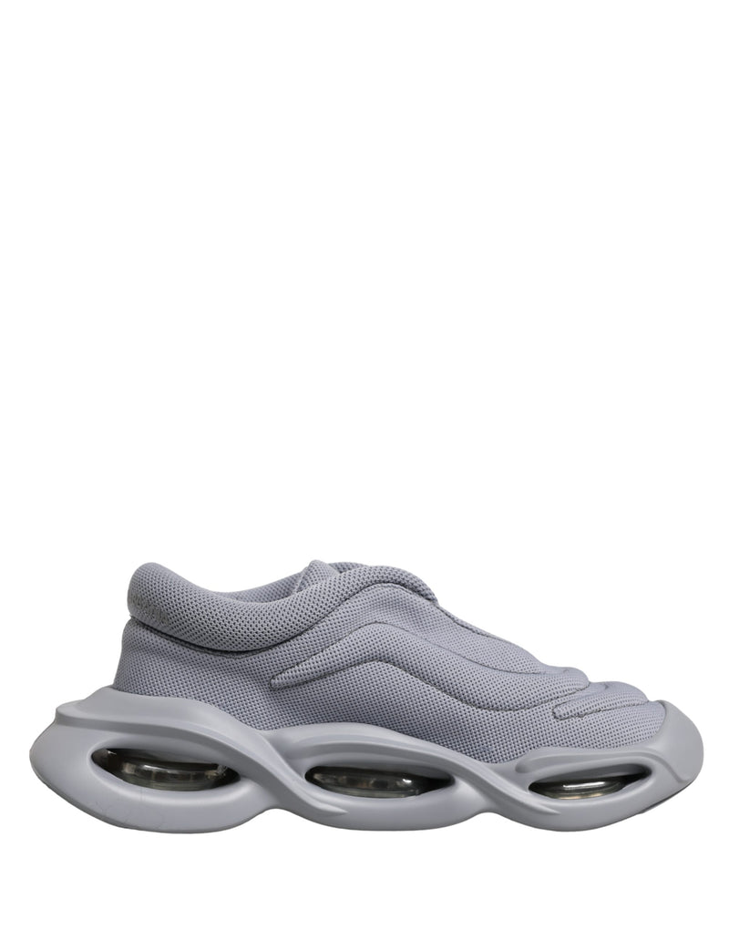 Dolce & Gabbana Gray Slip On Wave Low Top Sneakers