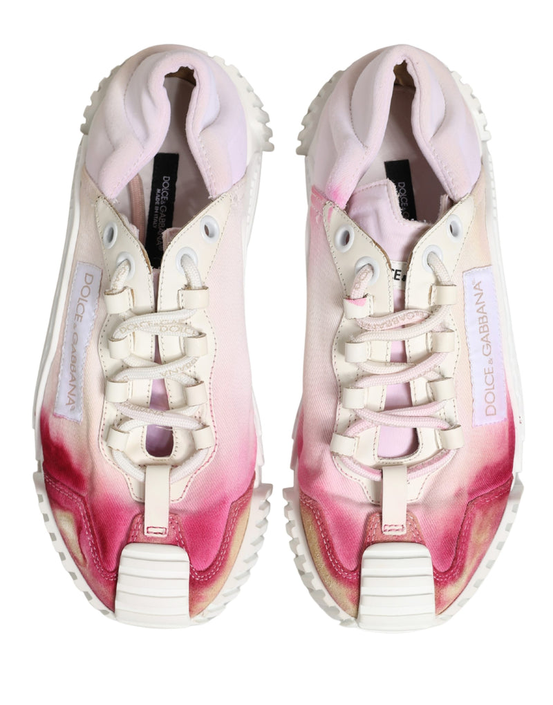 Dolce & Gabbana White NS1 Lace Up Low Top Sneakers