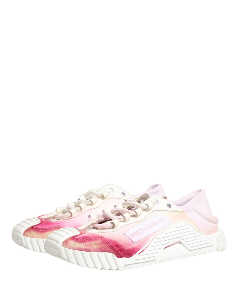 Dolce & Gabbana White NS1 Lace Up Low Top Sneakers