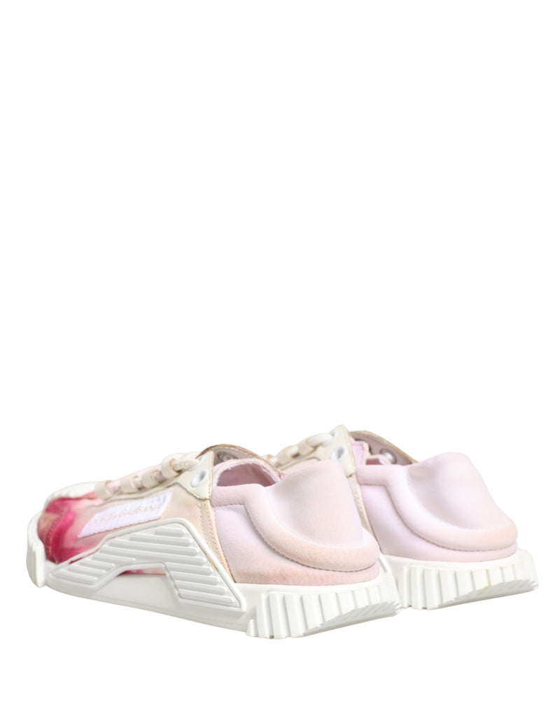 Dolce & Gabbana White NS1 Lace Up Low Top Sneakers
