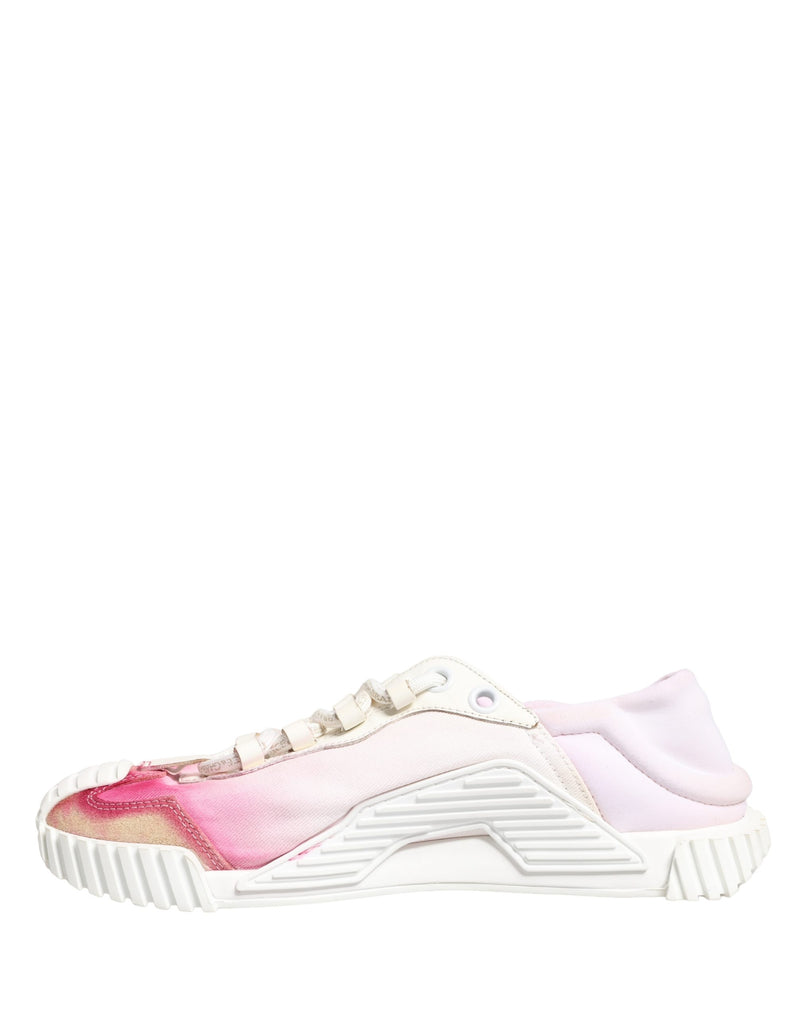 Dolce & Gabbana White NS1 Lace Up Low Top Sneakers