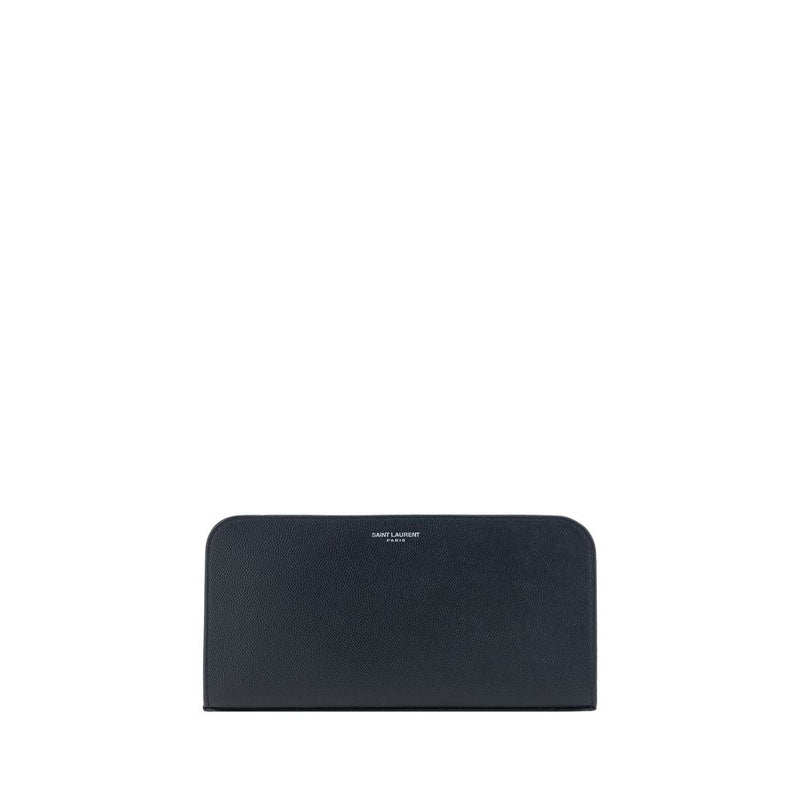 Portefeuille Bos Taurus en cuir de veau noir Saint Laurent