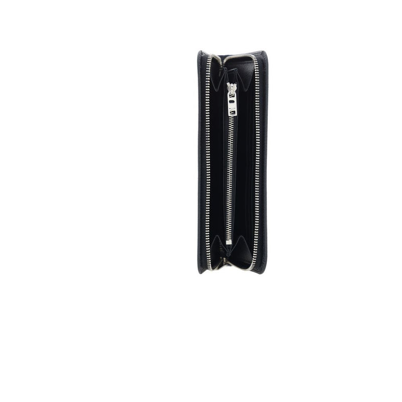 Portefeuille Bos Taurus en cuir de veau noir Saint Laurent