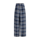 MARBELL Blue Linen Casual Pants - Stylish & Comfortable