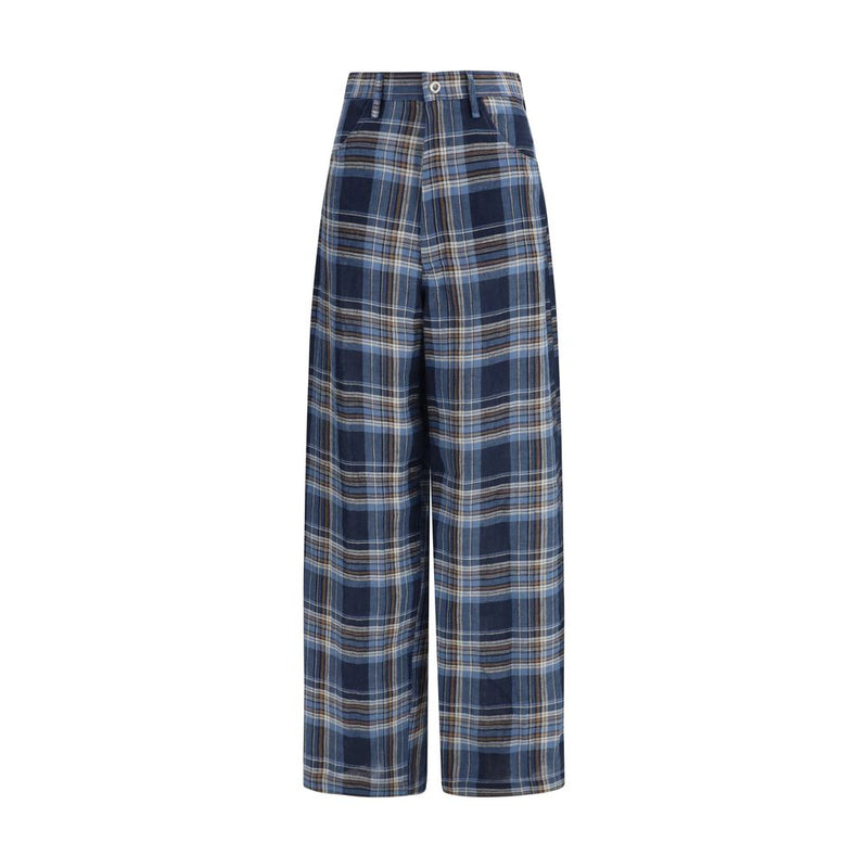 MARBELL Blue Linen Casual Pants - Courtney Pants