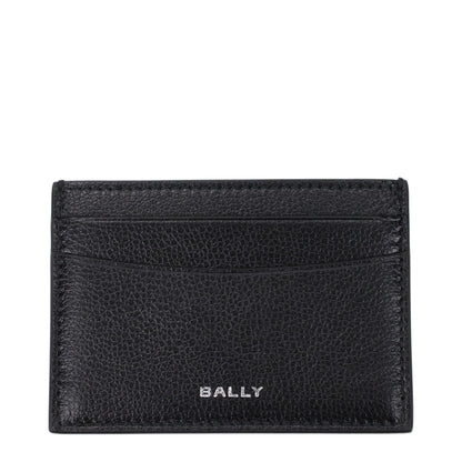 Porte-cartes Bally en cuir noir