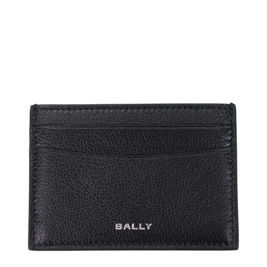 Bally Zwart Leren Pasjeshouder
