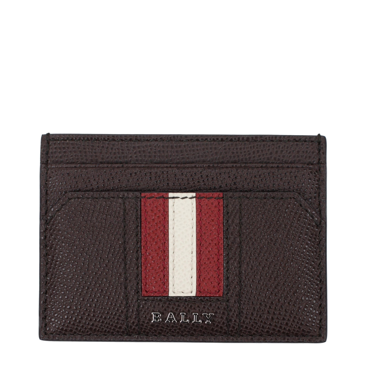 Porte-cartes Bally en cuir marron